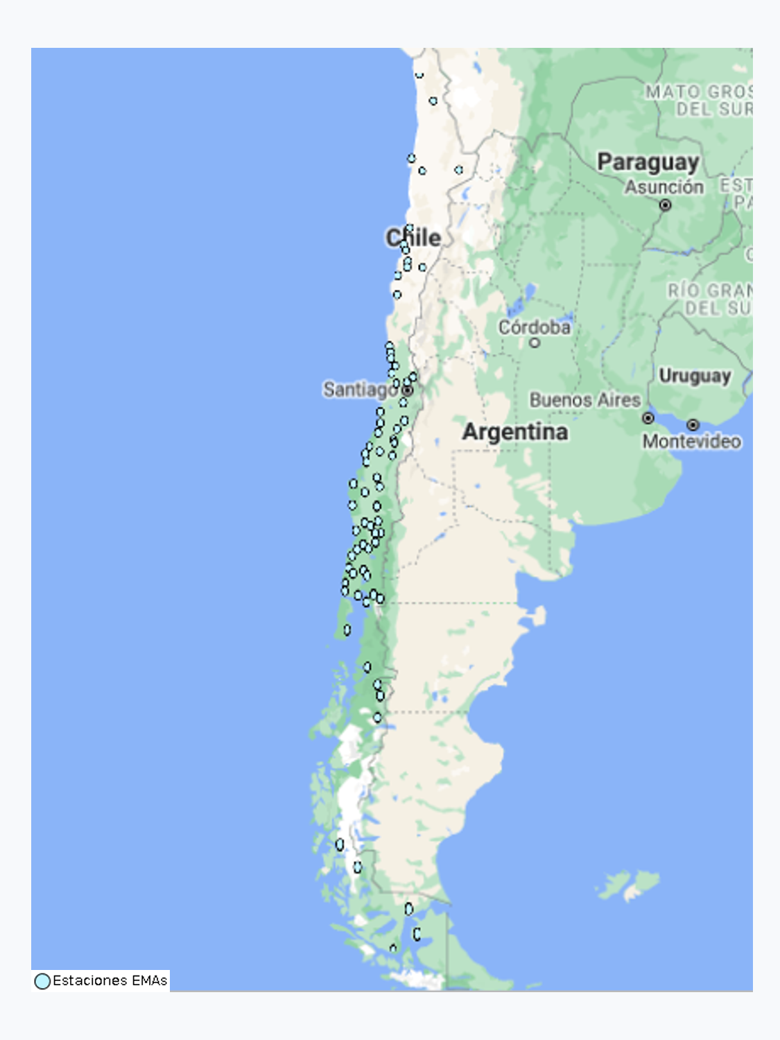 Localización de Estaciones Meteorológicas Automáticas propuestas